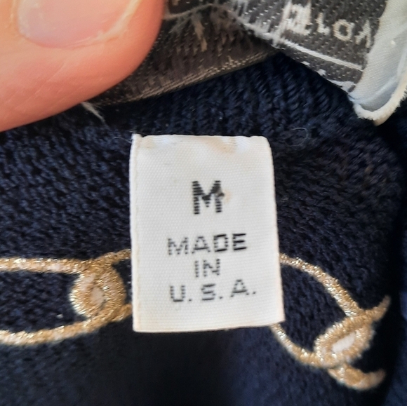 St. John Vintage Knit Sailor Star Chain Sweater M - Picture 5 of 5